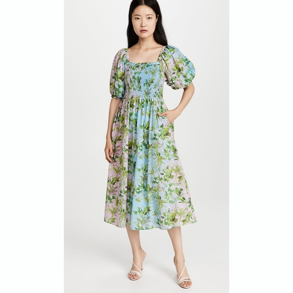 🌴🌺CYNTHIA ROWLEY - Alice Smocked Dress - Picture 3 of 9